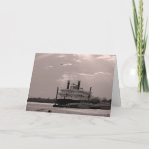 Winter on Mississipi River in Fort Madison, Iowa Card