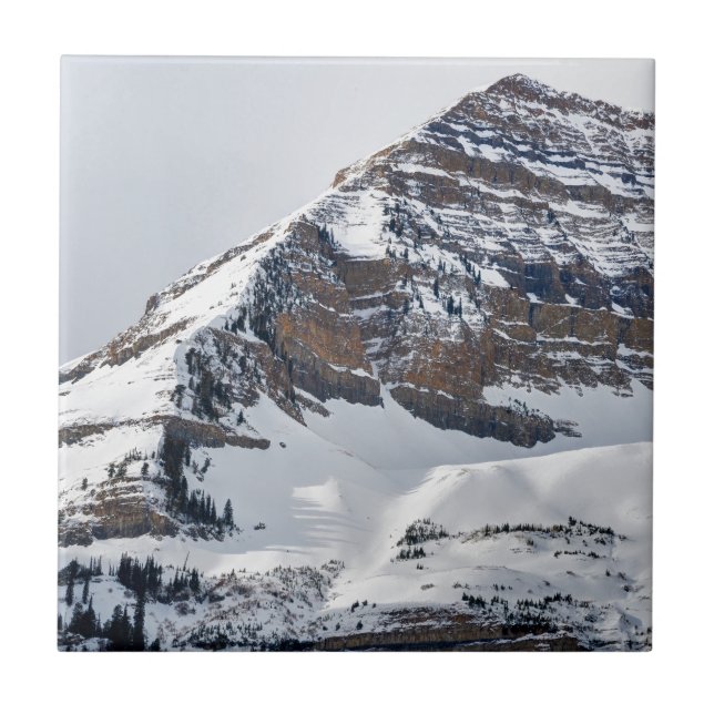Winter on Mt Timpanogos - Sundance - Utah Ceramic Tile (Front)