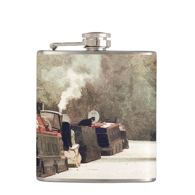 WINTER ON THE CANAL HIP FLASK (Front)