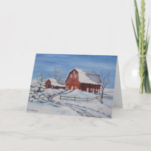 Winter on the Farm Card