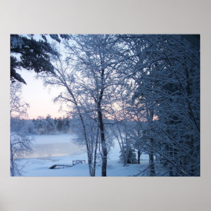 Winter on the Lake Poster