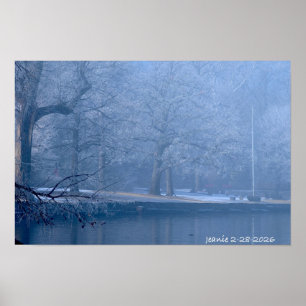 Winter on the river poster