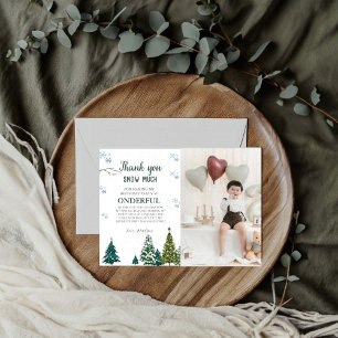 Winter onderland Snowflake Thank You Birthday Card