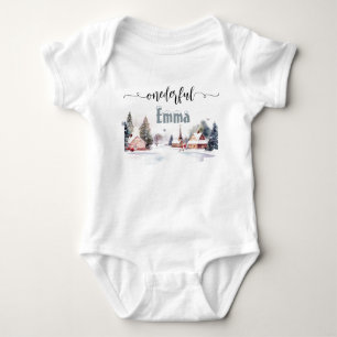 Winter onederland 1st birthday baby bodysuit