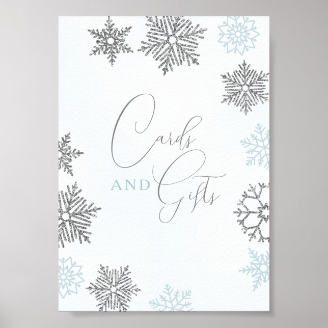 Winter Onederland 1st Birthday Cards & Gifts Sign (Front)
