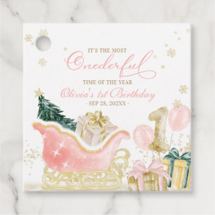 Winter Onederland 1st Birthday Favour Tags