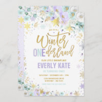 Winter ONEderland 1st Birthday Gold Lilac Mint