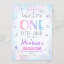 Winter ONEderland 1st Birthday Invitation