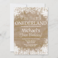 Winter Onederland 1st Birthday Invitation