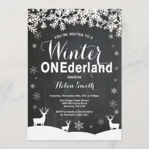 Winter Onederland 1st Birthday Invitation