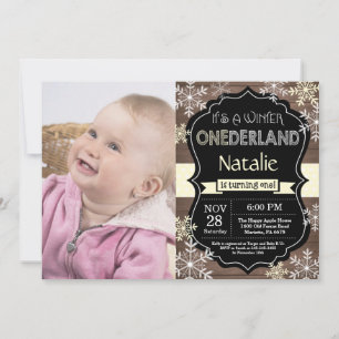 Winter Onederland 1st Birthday Invitation