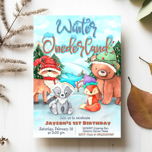 Winter Onederland - 1st Birthday Invitation