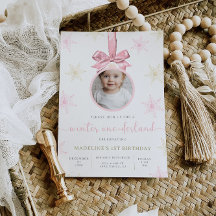 Winter Onederland 1st Birthday Invitation