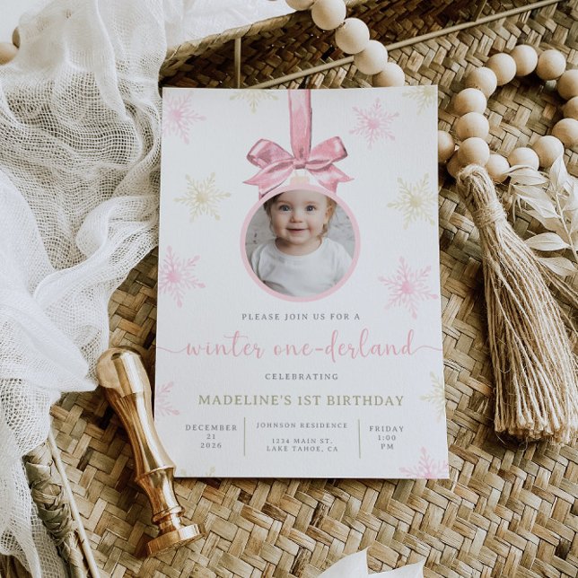 Winter Onederland 1st Birthday Invitation (Creator Uploaded)