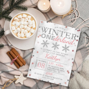 Winter ONEderland 1st Birthday Invitation