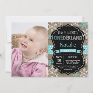 Winter Onederland 1st Birthday Invitation