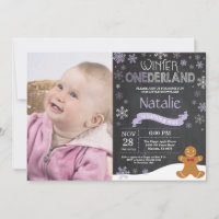 Winter Onederland 1st Birthday Invitation