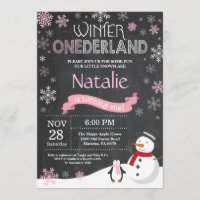 Winter Onederland 1st Birthday Invitation
