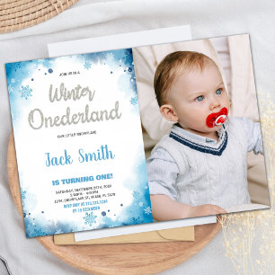 winter onederland 1st birthday invitations w Photo