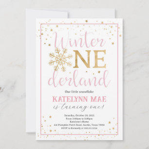 Winter Onederland 1st Birthday Party Invitation