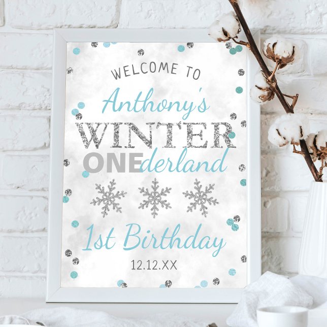 Winter ONEderland 1st Birthday Welcome Poster (Creator Uploaded)