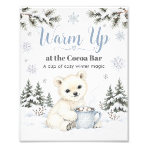 Winter Onederland Arctic Animal Bear Cocoa Bar Photo Print