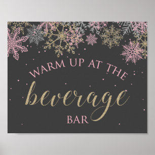 Winter Onederland Beverages Sign