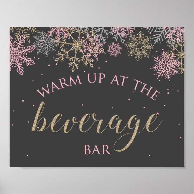 Winter Onederland Beverages Sign (Front)