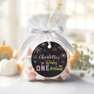 Winter Onederland Birthday Favour Tags Snowflakes
