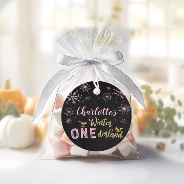 Winter Onederland Birthday Favour Tags Snowflakes (Creator Uploaded)