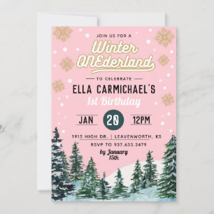 Winter Onederland Birthday Invitation
