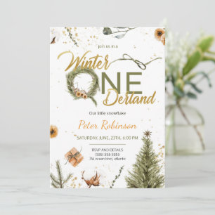 Winter Onederland Birthday Invitation