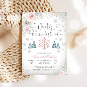 Winter Onederland Birthday Invitation