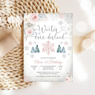 Winter Onederland Birthday Invitation