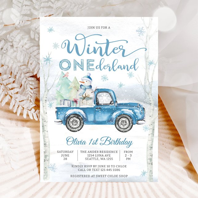 Winter ONEderland Birthday Invitation (Creator Uploaded)