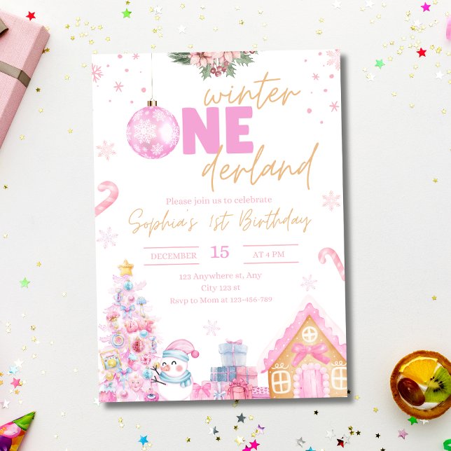 Winter Onederland Birthday Invitation, Christmas  Invitation (Creator Uploaded)