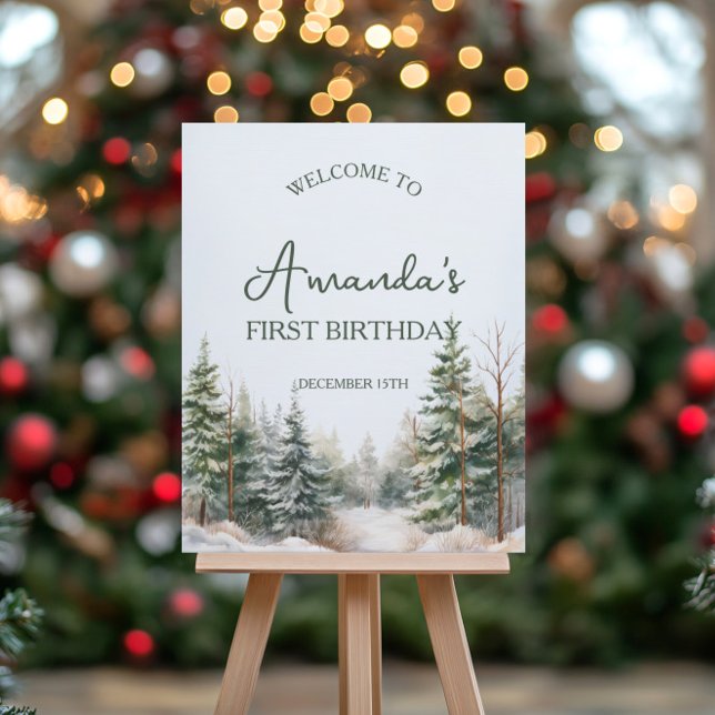 Winter Onederland Birthday Welcome Sign (Creator Uploaded)