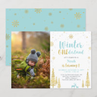 Winter Onederland, Boy 1st Photo Birthday
