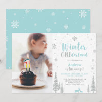 Winter Onederland, Boy 1st Photo Birthday
