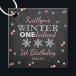 Winter ONEderland Chalkboard 1st Birthday Favour Tags<br><div class="desc">Celebrate in style with these cute and very trendy birthday party favour tags. This design is easy to personalise with your special event wording and your guests will be thrilled when they see these fabulous tags. Matching shower items can be found in the collection.</div>