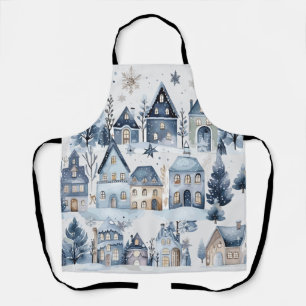 Winter Onederland Christmas Houses Birthday Apron