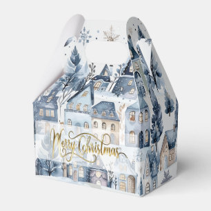 Winter Onederland Christmas Houses Birthday Favour Box