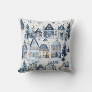 Winter Onederland Christmas Houses Cushion