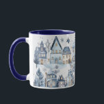 Winter Onederland Christmas Houses  Mug<br><div class="desc">This design feels like a magical winter townscape.a place where every house has a story. Perhaps one belongs to a family decorating their tree, another to children playing near the fire, another to neighbours gathering for holiday treats.It tells the story of community, cosiness, and shared joy in the midst of...</div>
