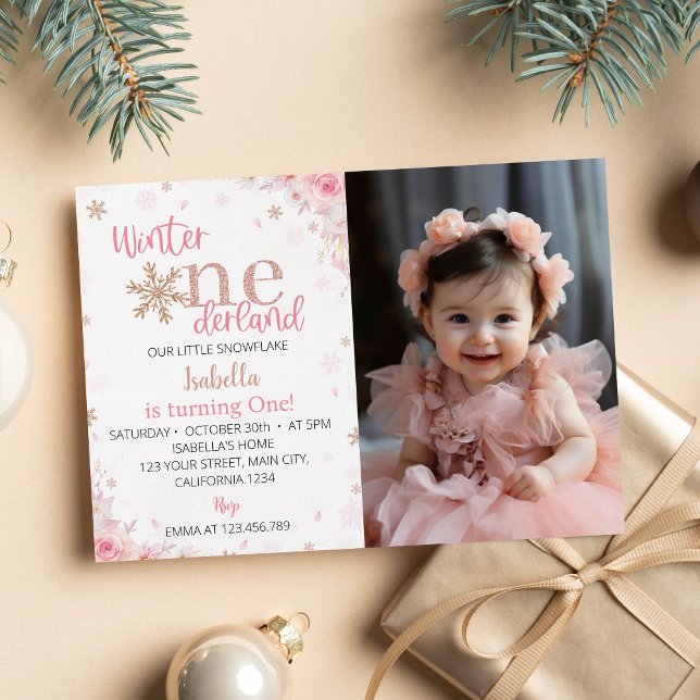 Winter Onederland Christmast Birthday Invitation (Creator Uploaded)