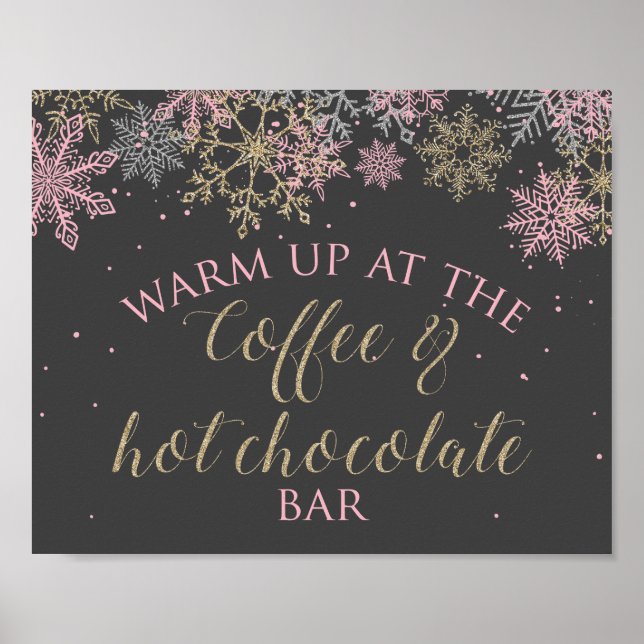 Winter Onederland Coffee and Hot Chocolate Sign (Front)
