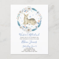 Winter ONEderland Deer Floral Baby's 1st Birthday