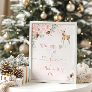 Winter onederland Favours please take one Poster