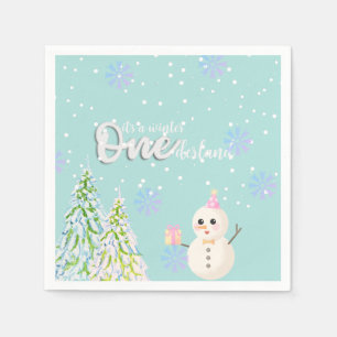 Winter Onederland firsr birthday Napkin