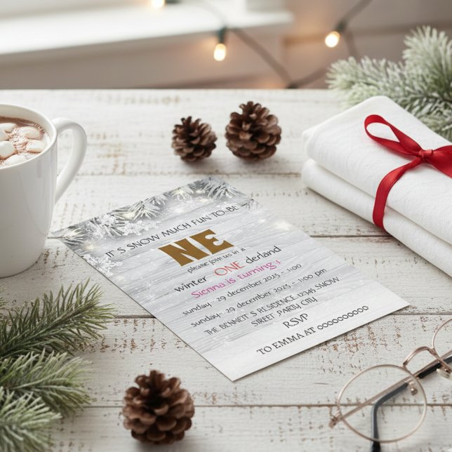 Winter ONEderland First Birthday Invitation  (Creator Uploaded)